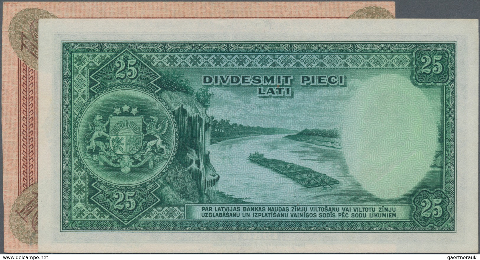 Latvia / Lettland: Highly Rare Set With 8 Banknotes Containing 100 Rubli 1919 Serial Number U153075 - Latvia