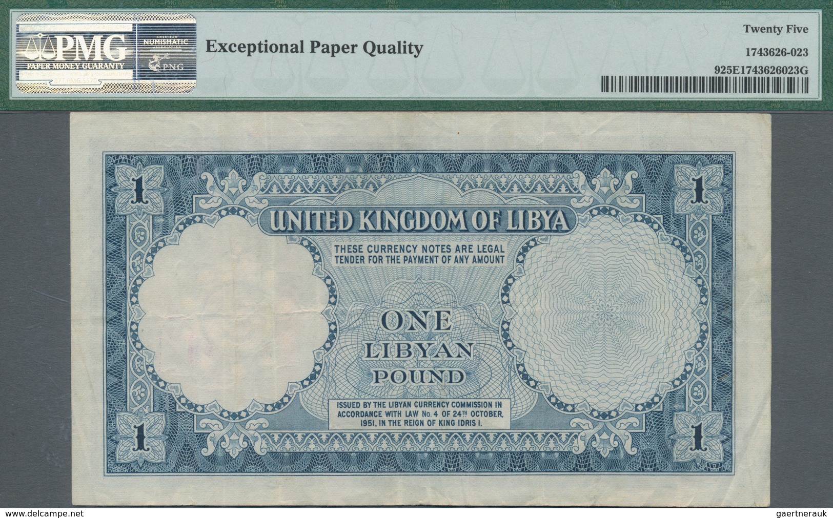 Libya / Libyen: United Kingdom Of Libya 1 Pound ND(1955), P.9, Still Nice With A Few Folds And Minor - Libyen