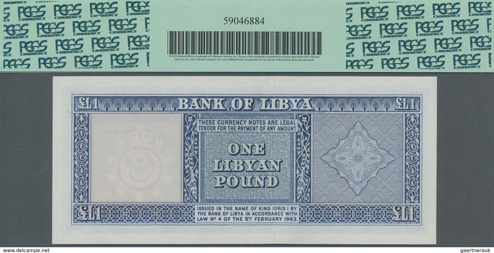 Libya / Libyen: Bank Of Libya 1 Pound AH1382 L.1963, P.30, Almost Perfect Condition With A Few Tiny - Libyen