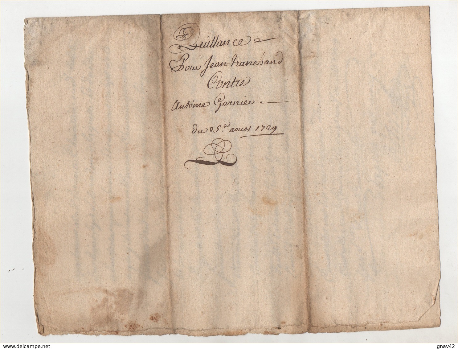 Loire Chuyer Ecotay  1729 - Manuscripts