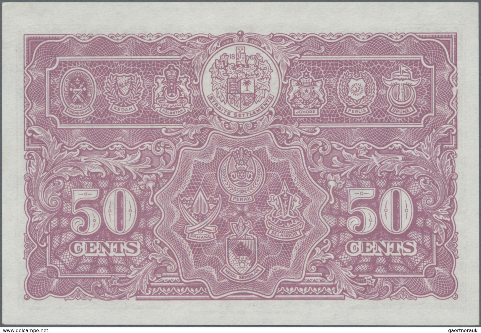 Malaya: Board Of Commissioners Of Currency 50 Cents 1941, P.10b In Perfect UNC Condition. - Malaysia