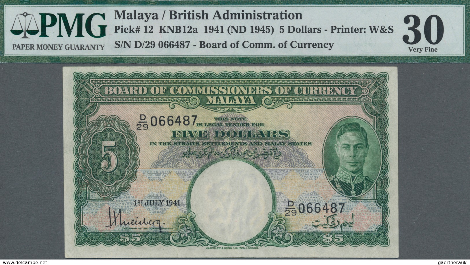 Malaya: Board Of Commissioners Of Currency, Very Nice Set With 3 Banknotes Of The 1941 Series With 1 - Malaysia