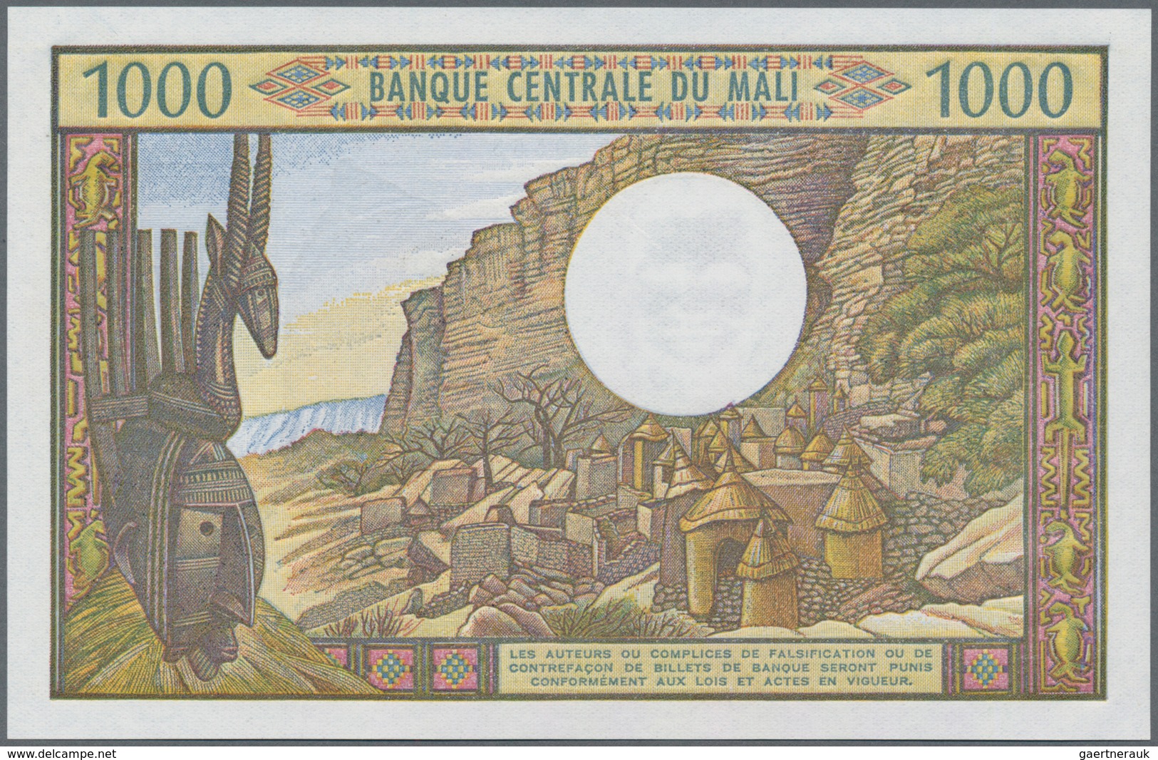 Mali: Banque Central Du Mali 1000 Francs ND(1970-84), P.13e In Perfect UNC Condition. - Mali