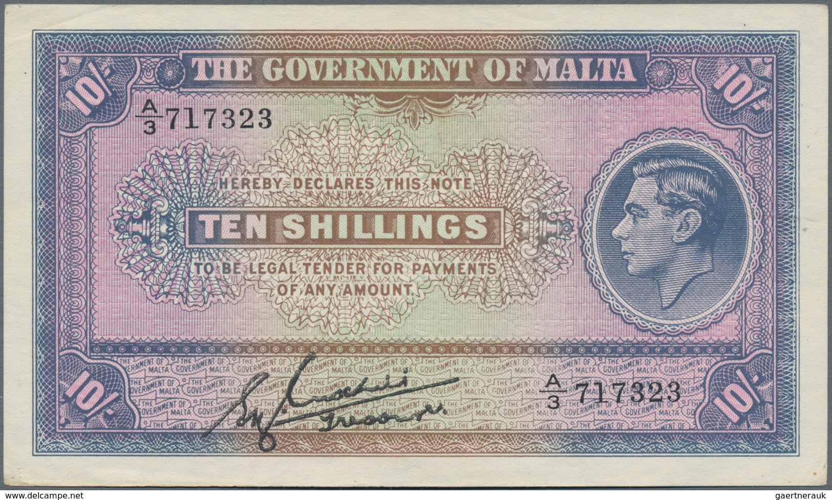 Malta: The Government Of Malta Pair With 10 Shillings ND(1940) P.19 (XF) And 1 Pound ND(1940) With S - Malta