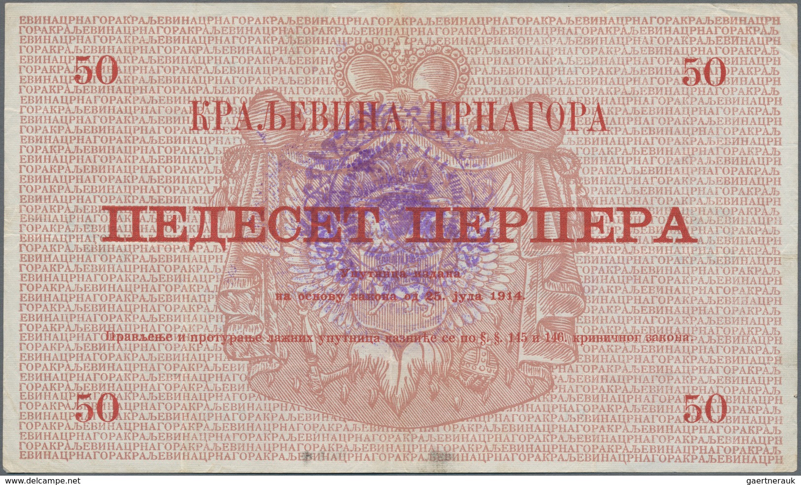 Montenegro: Very interesting with 10 banknotes of the Military Government District Command including