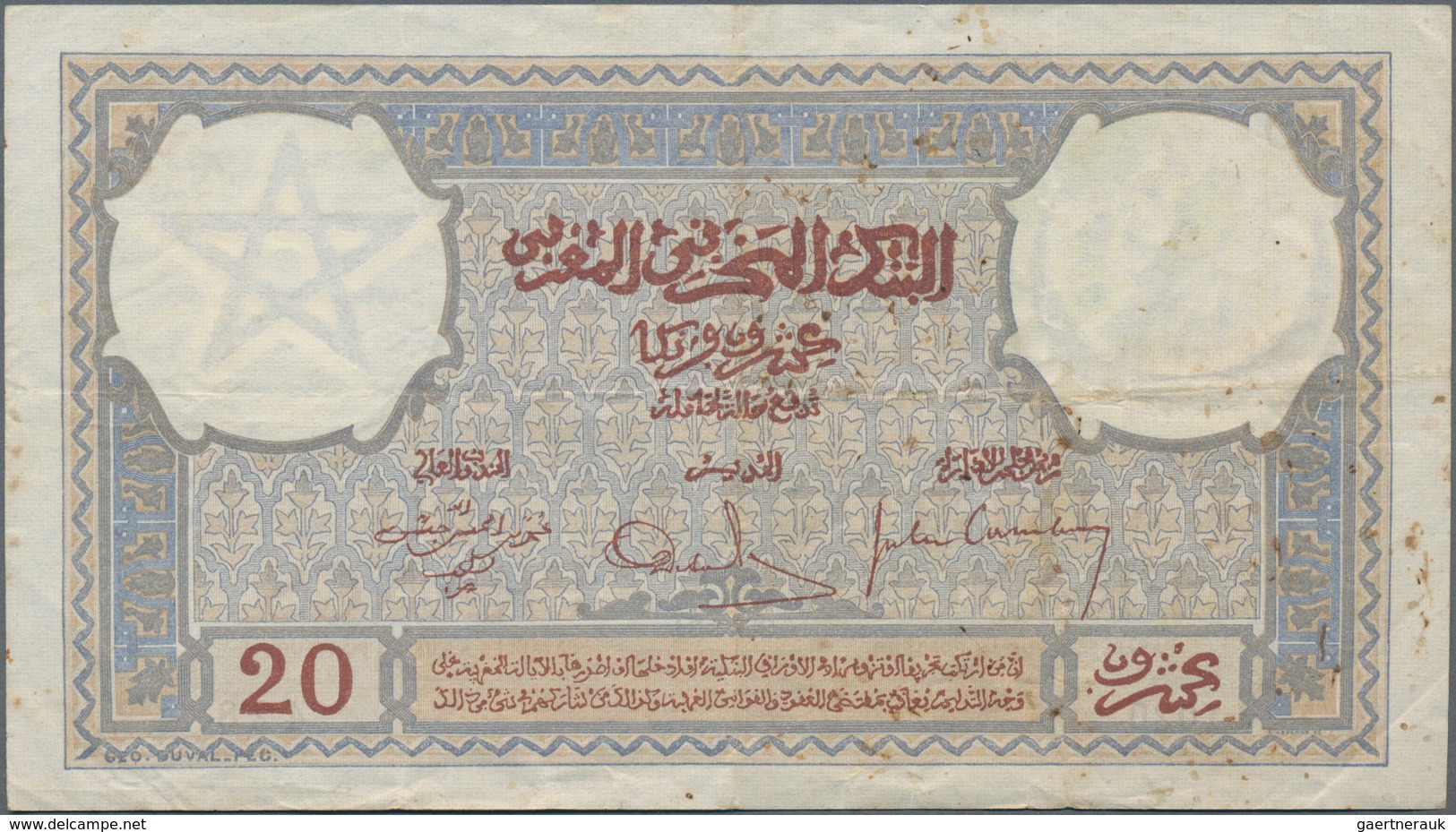 Morocco / Marokko: Banque D'État Du Maroc 20 Francs With Rare Date December 2nd 1931, P.18a, Still S - Morocco