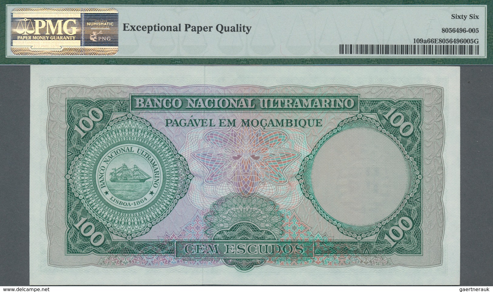 Mozambique: Banco Nacional Ultramarino Pair Of The 100 Escudos 1961, One With Watermark P.109a And O - Mozambique