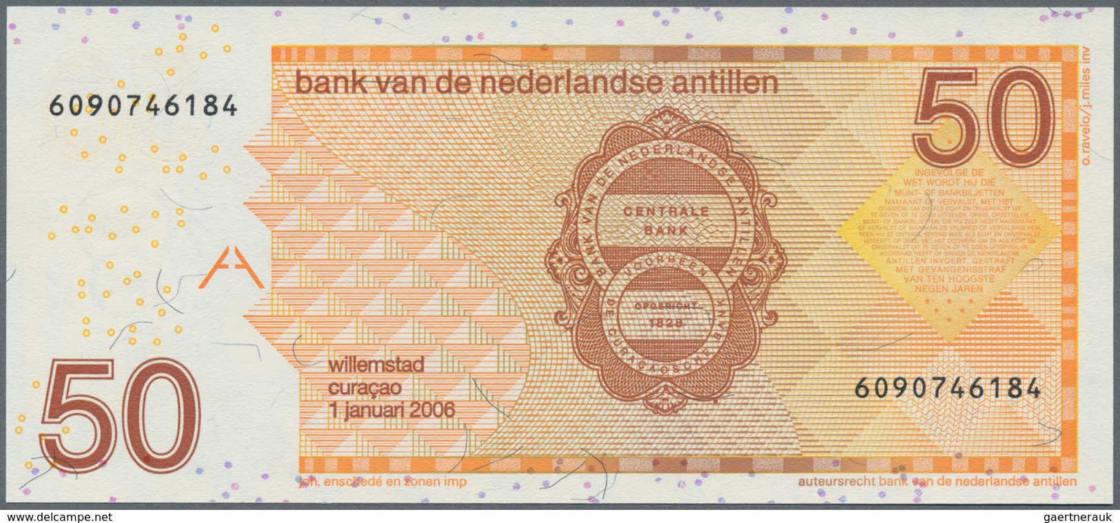 Netherlands Antilles / Niederländische Antillen: Pair With 50 Gulden 2006 P.30d (UNC) And 100 Gulden - Niederländische Antillen (...-1986)