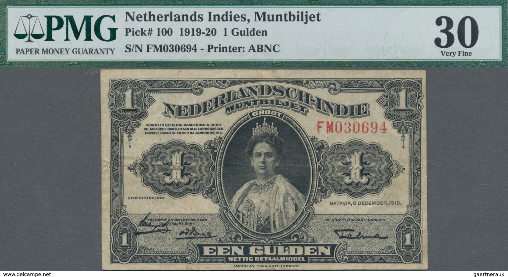 Netherlands Indies / Niederländisch Indien: Ministry Of Finance / Javasche Bank 1 Gulden 1919 And 1 - Niederländisch-Indien