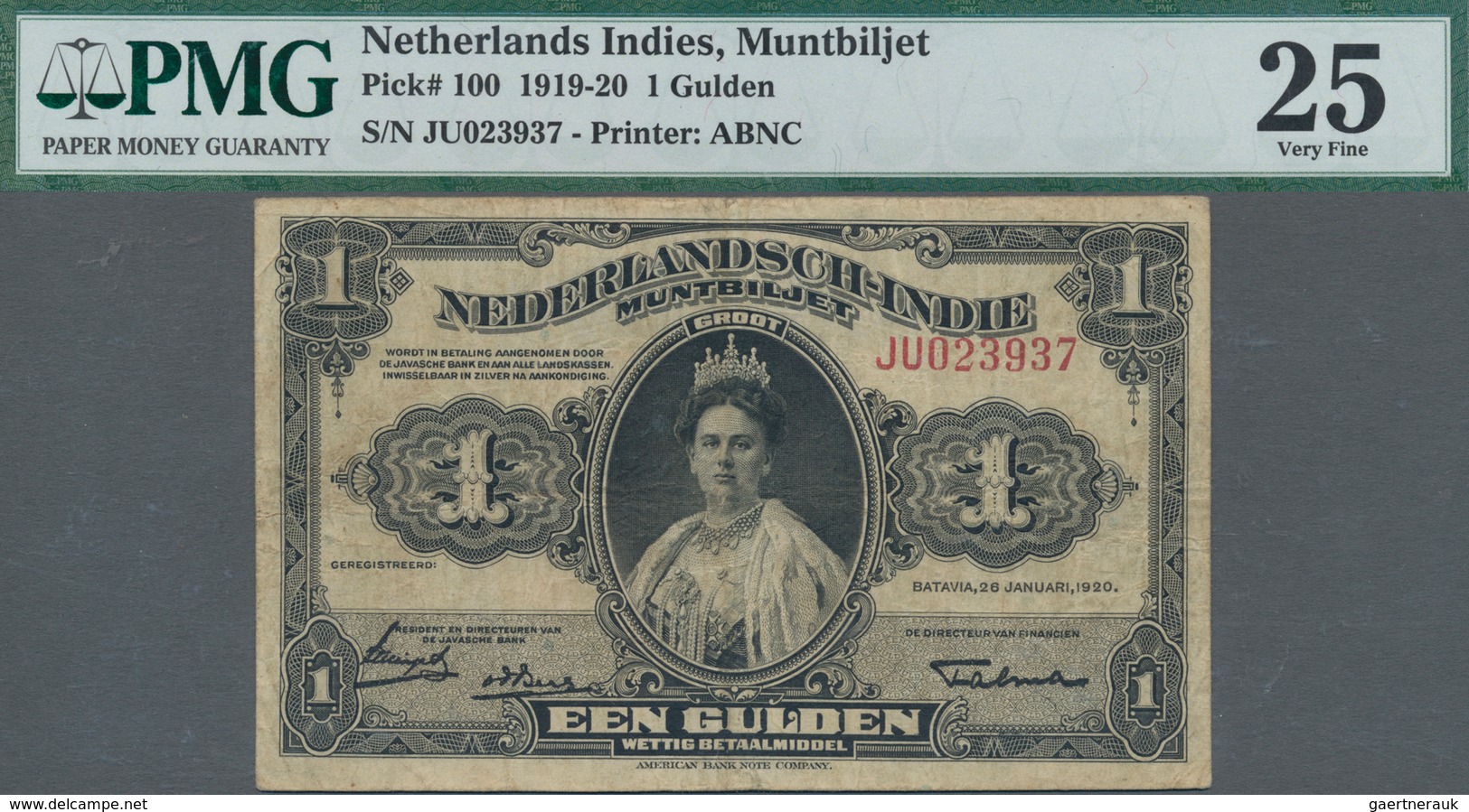 Netherlands Indies / Niederländisch Indien: Ministry Of Finance / Javasche Bank 1 Gulden 1919 And 1 - Niederländisch-Indien