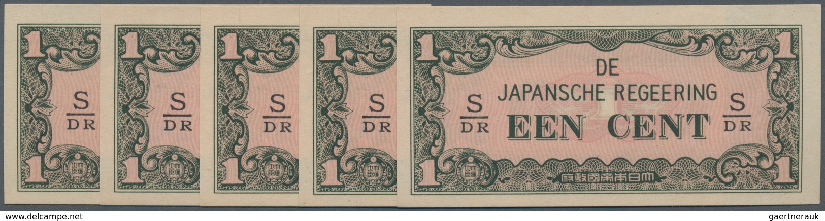 Netherlands Indies / Niederländisch Indien: De Japansche Regeering Set With 10 Banknotes 1 Cent ND(1 - Niederländisch-Indien