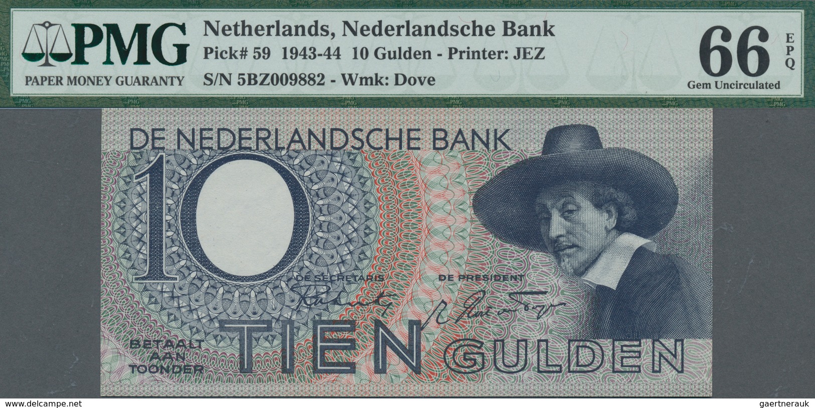 Netherlands / Niederlande: De Nederlandsche Bank Set With 3 Banknotes Containing 10 Gulden 1942 P.56 - Sonstige & Ohne Zuordnung