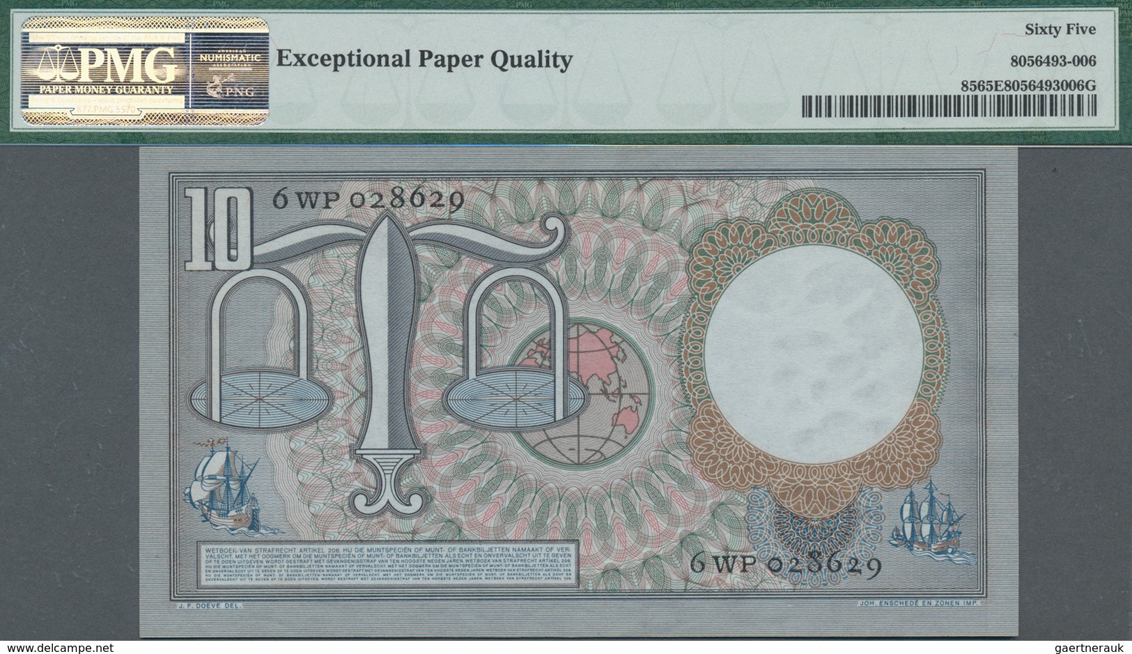 Netherlands / Niederlande: De Nederlandsche Bank Set With 3 Banknotes Containing 10 Gulden 1942 P.56 - Autres & Non Classés