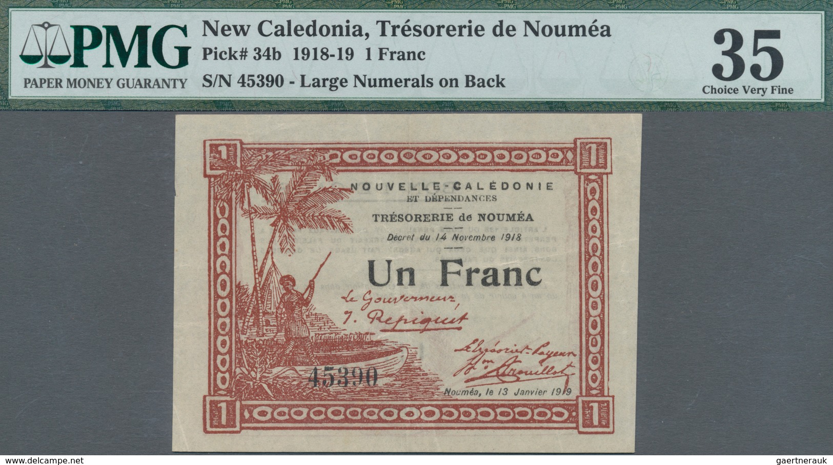 New Caledonia / Neu Kaledonien: Trésorerie De Nouméa, Highly Rare Set With 3 Banknotes Of The 1918-1 - Nouméa (Neukaledonien 1873-1985)