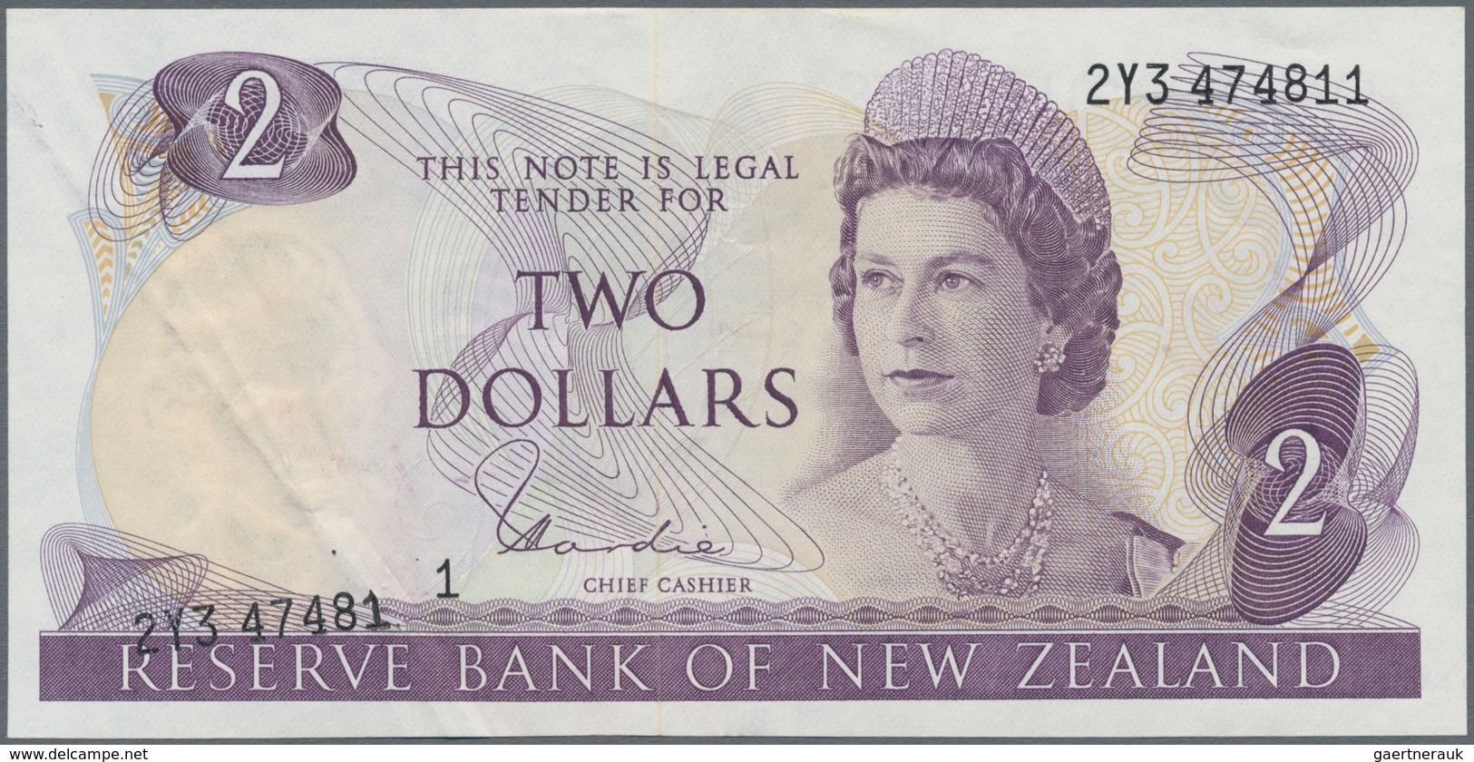 New Zealand / Neuseeland: Reserve Bank Of New Zealand 2 Dollars ND(1977-81), Signature: Hardie, P.16 - Nouvelle-Zélande