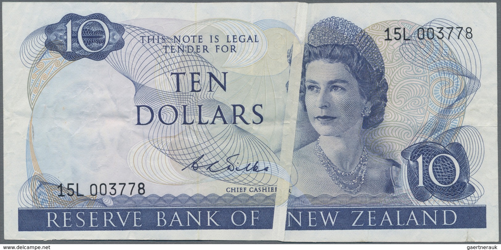 New Zealand / Neuseeland: Reserve Bank Of New Zealand 10 Dollars ND(1968-75), Signature: Wilks, P.16 - New Zealand