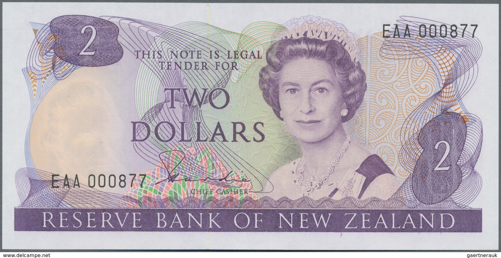 New Zealand / Neuseeland: Reserve Bank of New Zealand, very nice and rare set with 7 banknotes 1, 2,