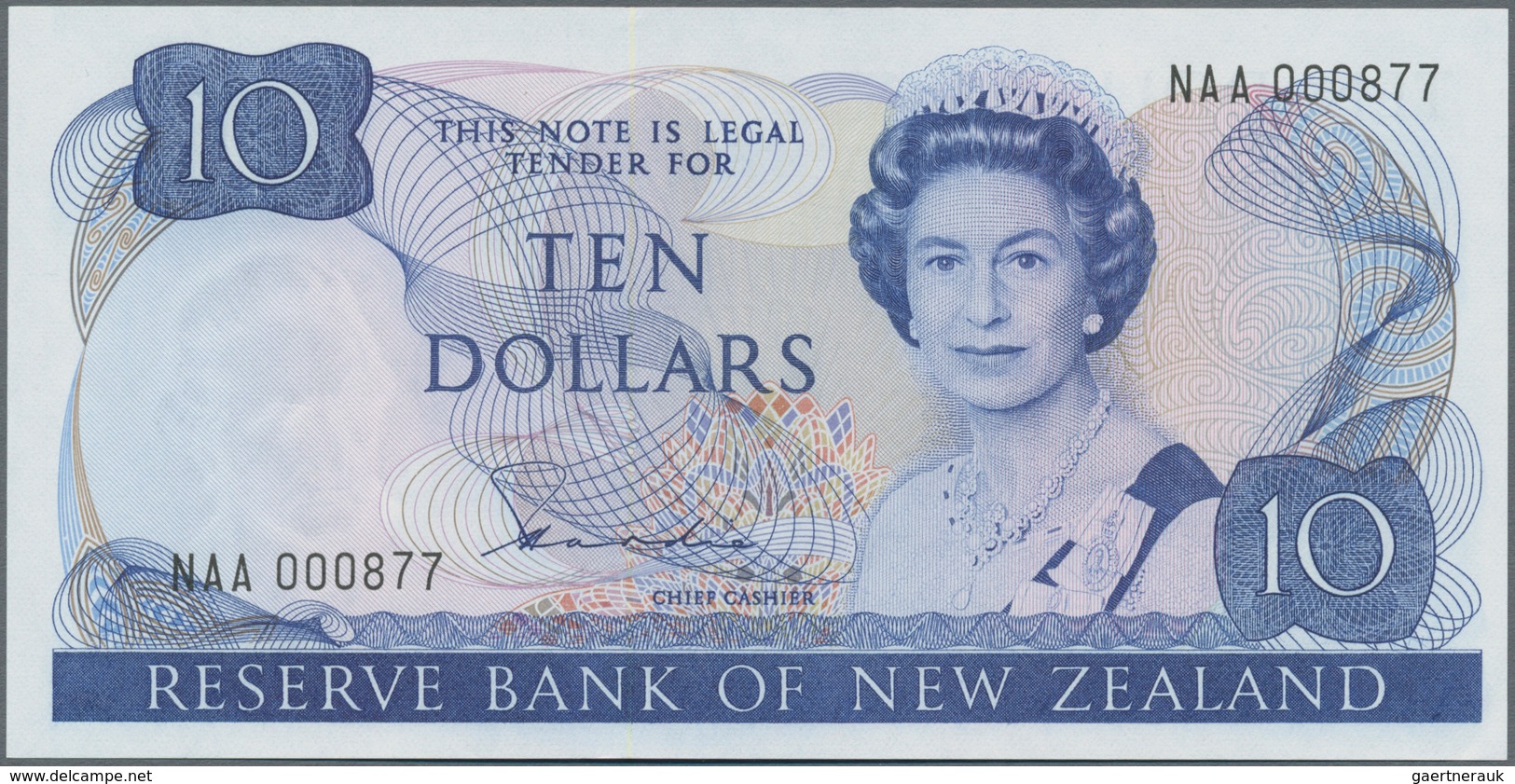 New Zealand / Neuseeland: Reserve Bank of New Zealand, very nice and rare set with 7 banknotes 1, 2,