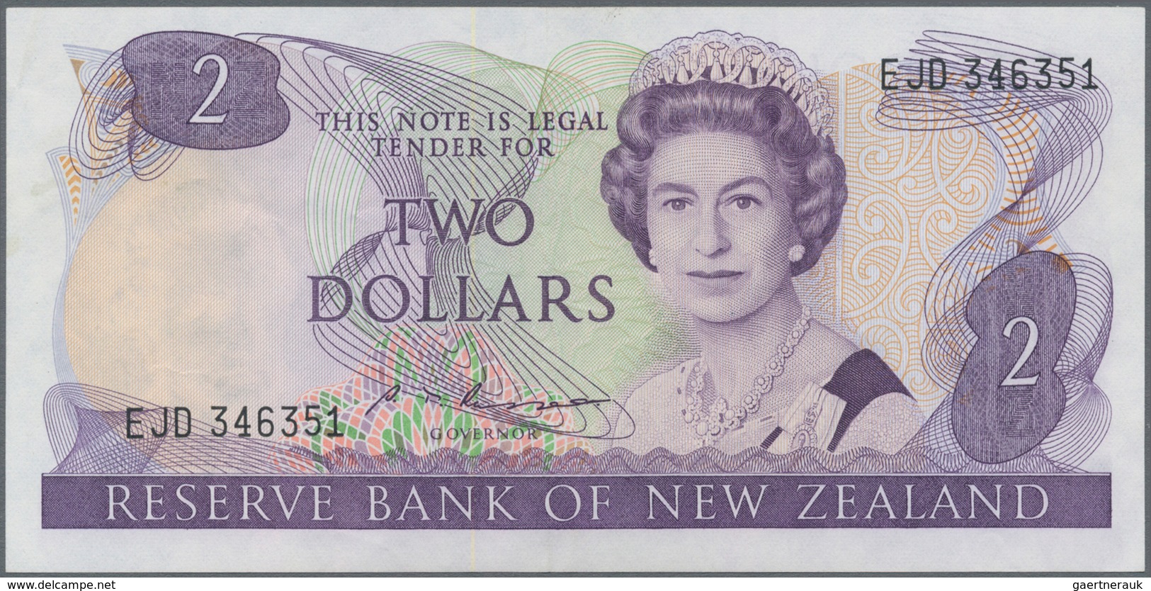 New Zealand / Neuseeland: Reserve Bank Of New Zealand 2 Dollars ND(1981-92), Signature: Russell, P.1 - Nouvelle-Zélande