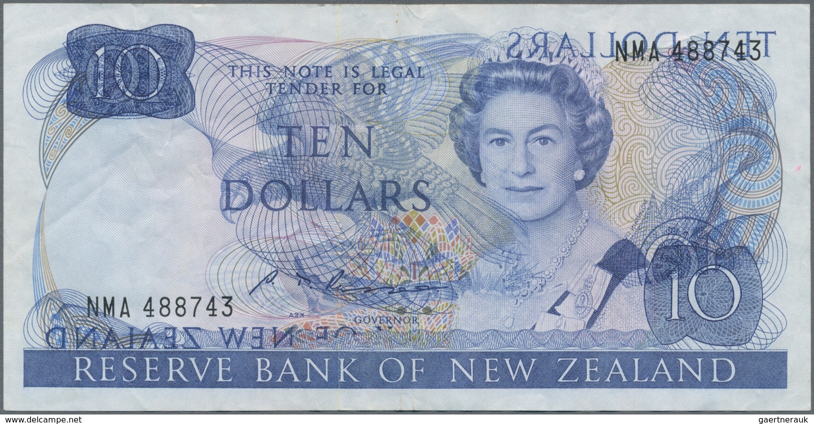 New Zealand / Neuseeland: Reserve Bank Of New Zealand 10 Dollars ND(1981-92), Signature: Russell, P. - Nieuw-Zeeland