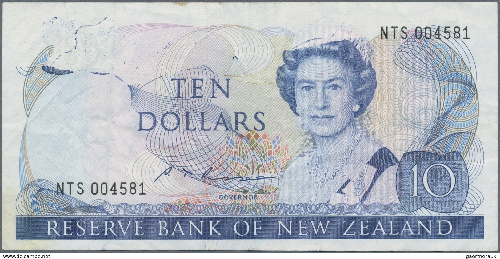 New Zealand / Neuseeland: Reserve Bank Of New Zealand 10 Dollars ND(1981-92), Signature: Russell, P. - New Zealand