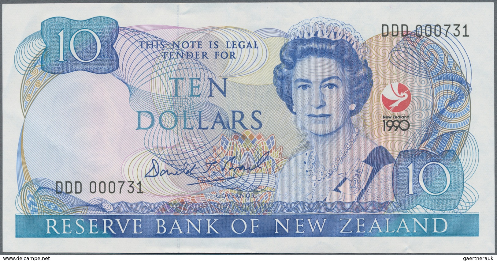 New Zealand / Neuseeland: Reserve Bank Of New Zealand 10 Dollars 1990, P.176, Commemorating 150th An - Nieuw-Zeeland