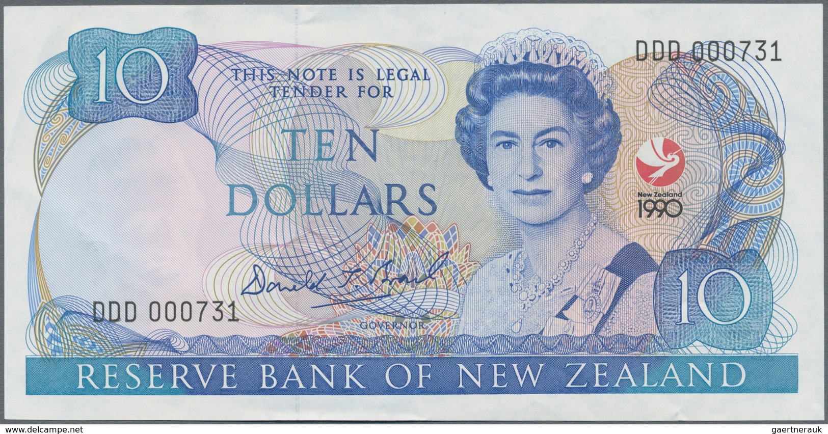 New Zealand / Neuseeland: Reserve Bank Of New Zealand 10 Dollars 1990, P.176, Commemorating 150th An - Neuseeland