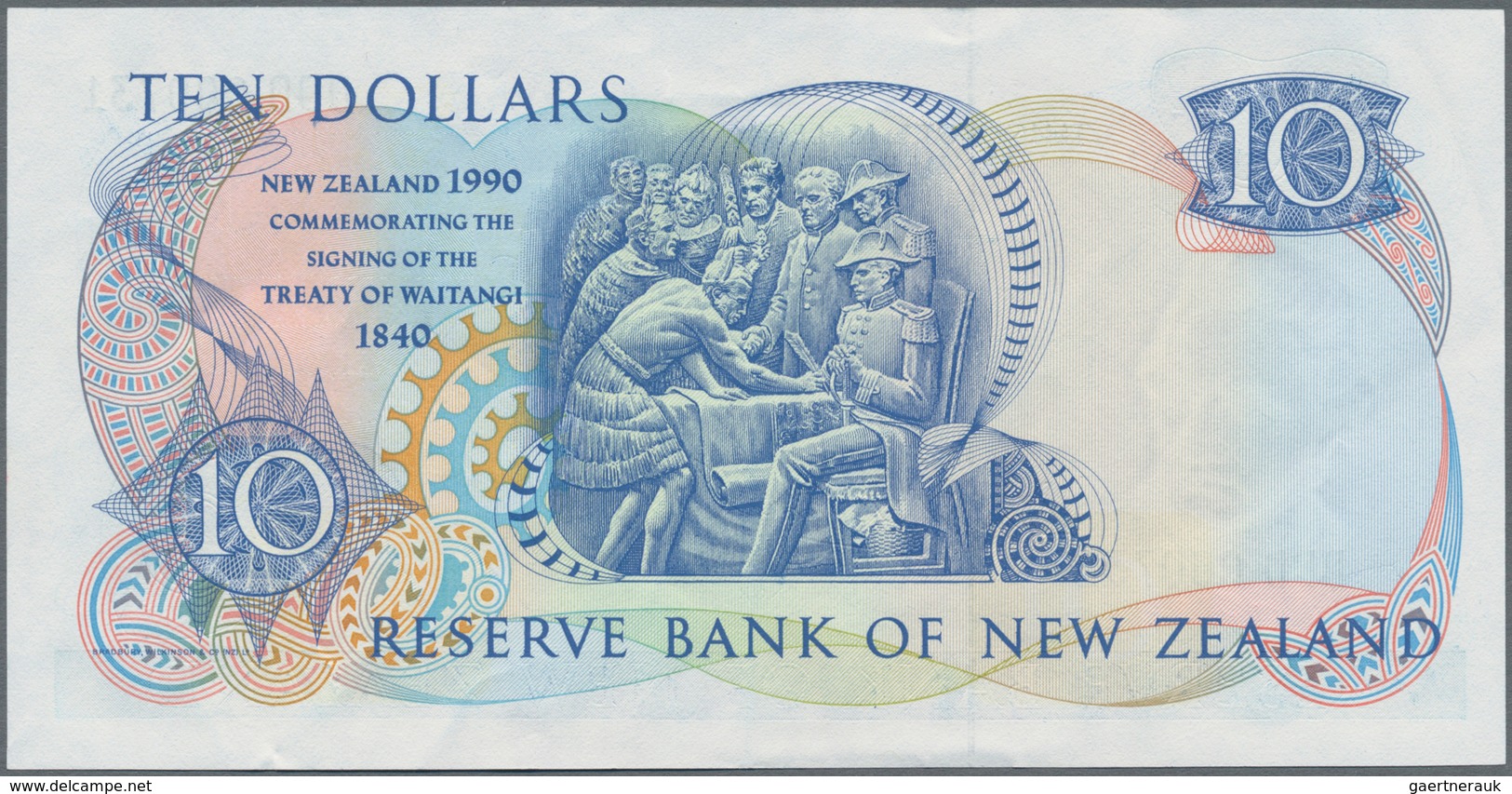 New Zealand / Neuseeland: Reserve Bank Of New Zealand 10 Dollars 1990, P.176, Commemorating 150th An - Nouvelle-Zélande