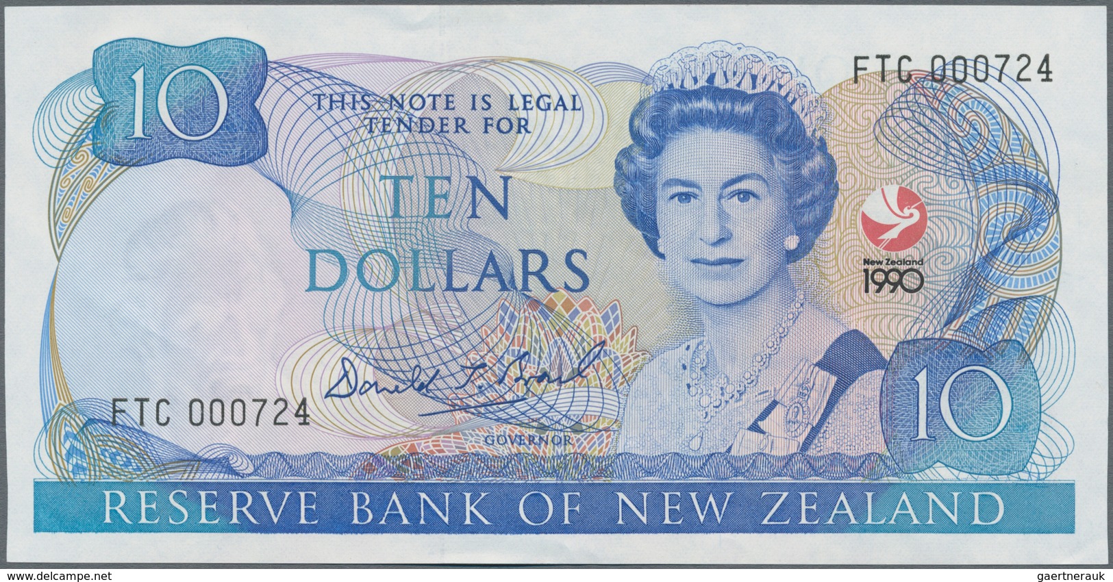 New Zealand / Neuseeland: Reserve Bank Of New Zealand 10 Dollars 1990, P.176, Commemorating 150th An - Nouvelle-Zélande