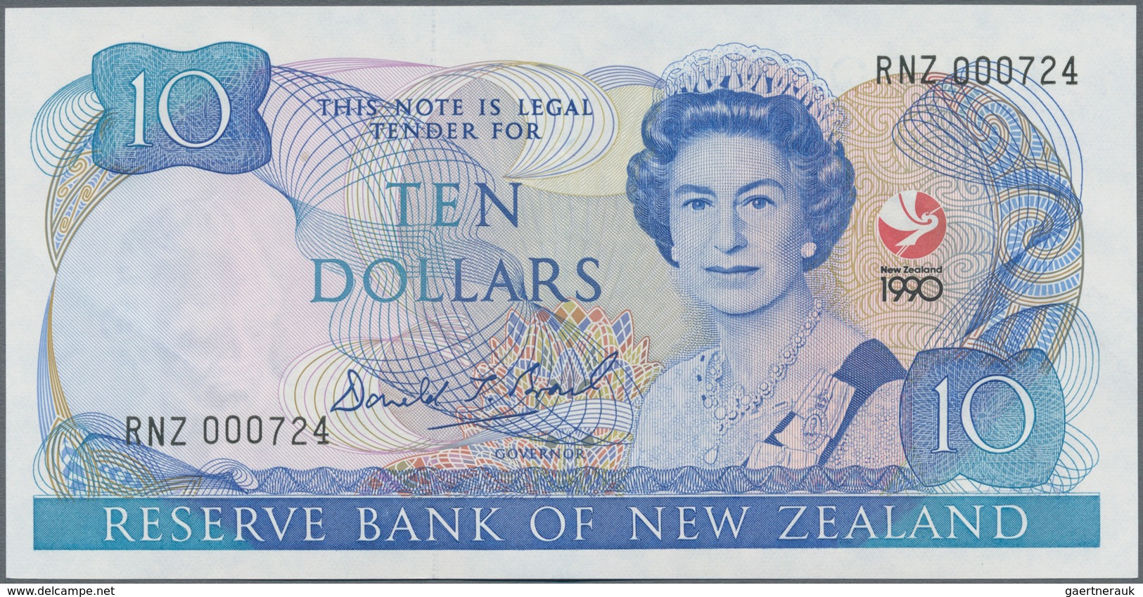 New Zealand / Neuseeland: Reserve Bank Of New Zealand 10 Dollars 1990, P.176, Commemorating 150th An - Neuseeland