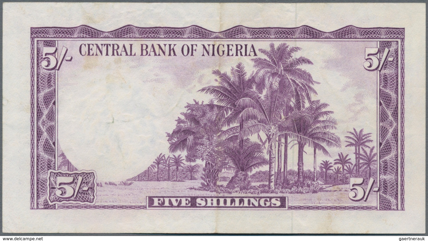 Nigeria: Federation Of Nigeria Pair With 5 Shillings 1958 P.2 (VF+) And 1 Pound 1958 P.4 (F, Missing - Nigeria