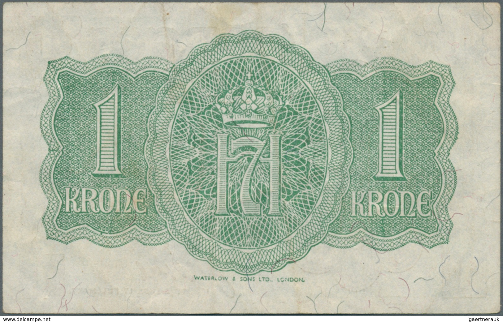 Norway / Norwegen: 1 Krone 1942 With Prefix "A", P.17a With Several Soft Folds And Creases And A Few - Norvège