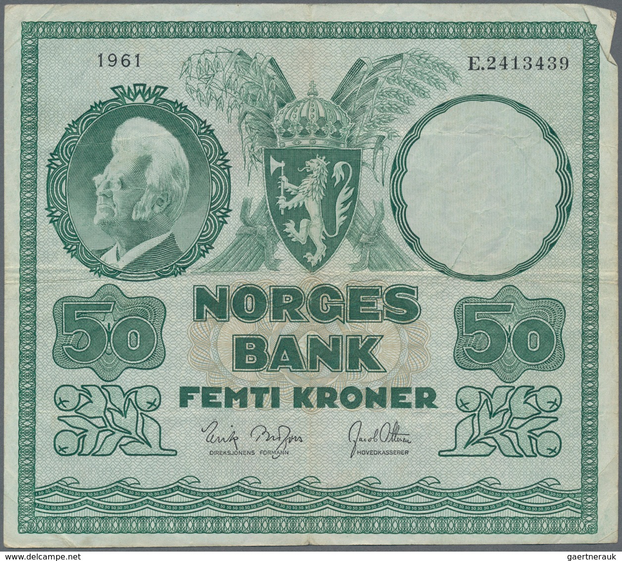 Norway / Norwegen: Norges Bank Set With 4 Banknotes 50 Kroner 1957, 1961 And 1963 P.32 (F/F+) And 10 - Norvegia