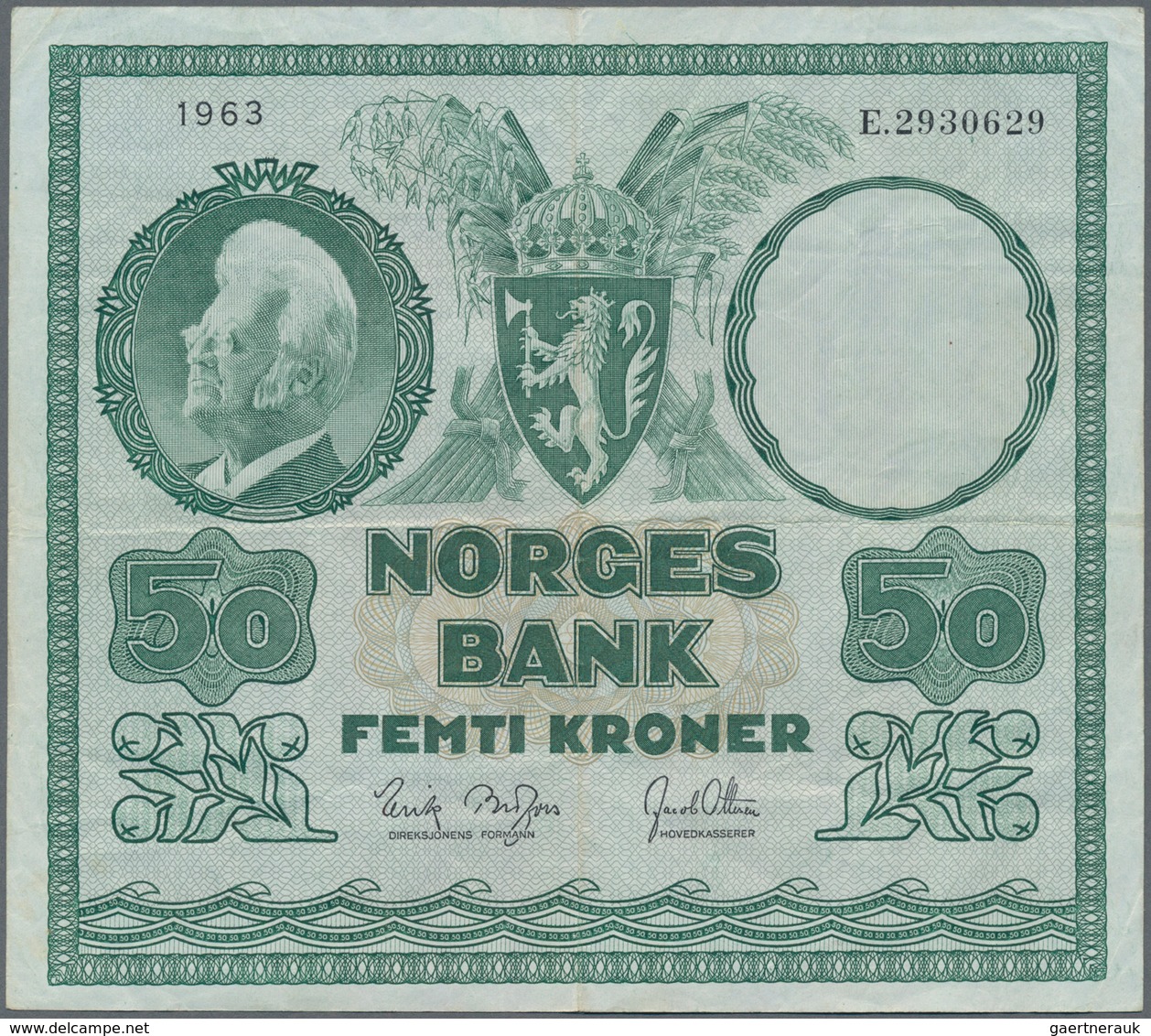 Norway / Norwegen: Norges Bank Set With 4 Banknotes 50 Kroner 1957, 1961 And 1963 P.32 (F/F+) And 10 - Norwegen