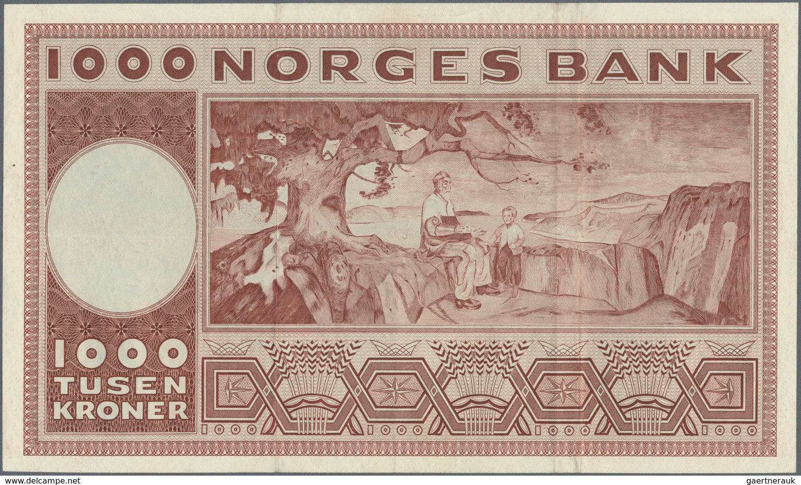 Norway / Norwegen: Norges Bank 1000 Kroner 1974, P.35, Great Original Shape With Very Strong Paper A - Noorwegen