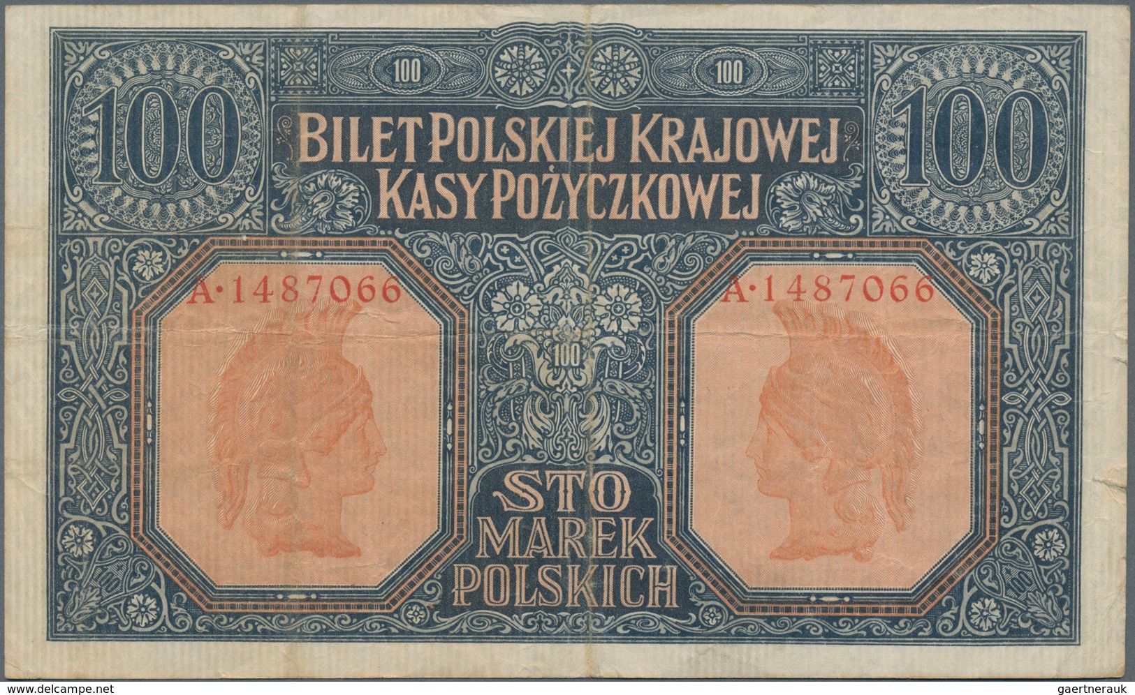 Poland / Polen: State Loan Bank Of Poland Set With 5 Banknotes With Title "Zarzad General Gubernator - Polen