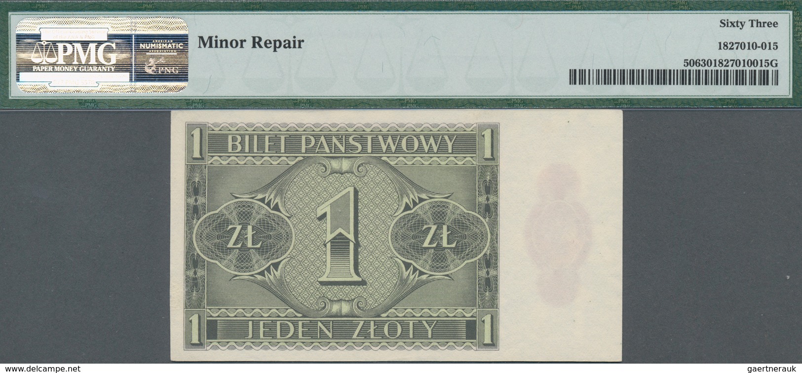 Poland / Polen: Ministry Of Finance 1 Zloty 1938, P.50, Serial Number IH 7082019, Minor Repairs At U - Poland