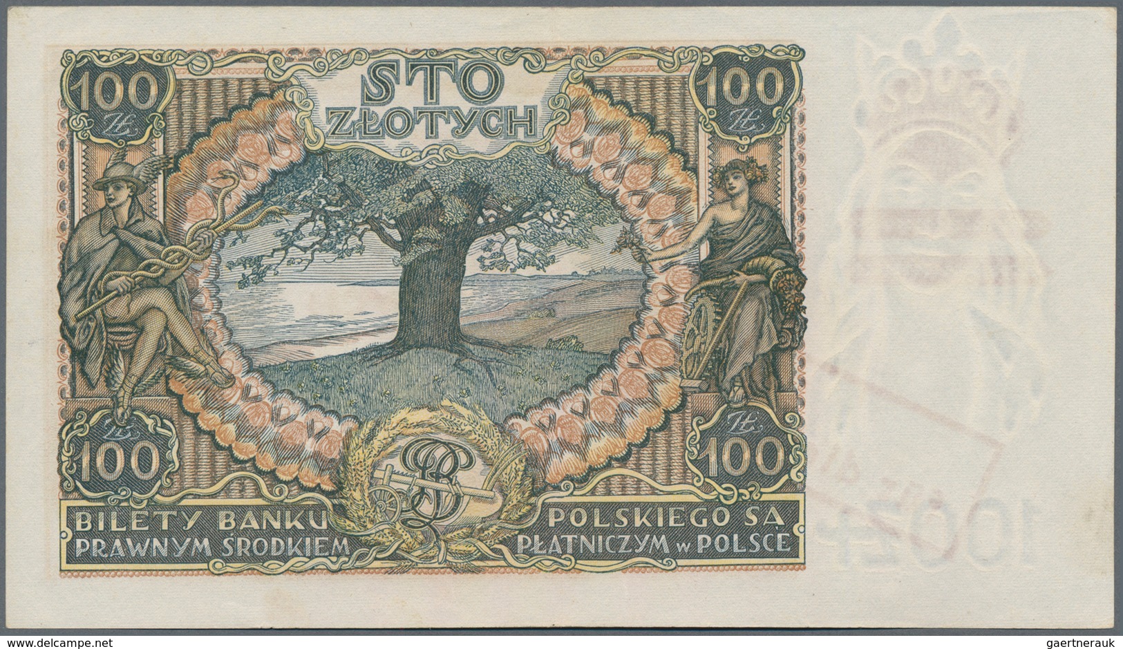 Poland / Polen: Bank Polski 100 Zlotych 1934 (1939) With Overprint "Generalgouvernement Für Die Bese - Poland