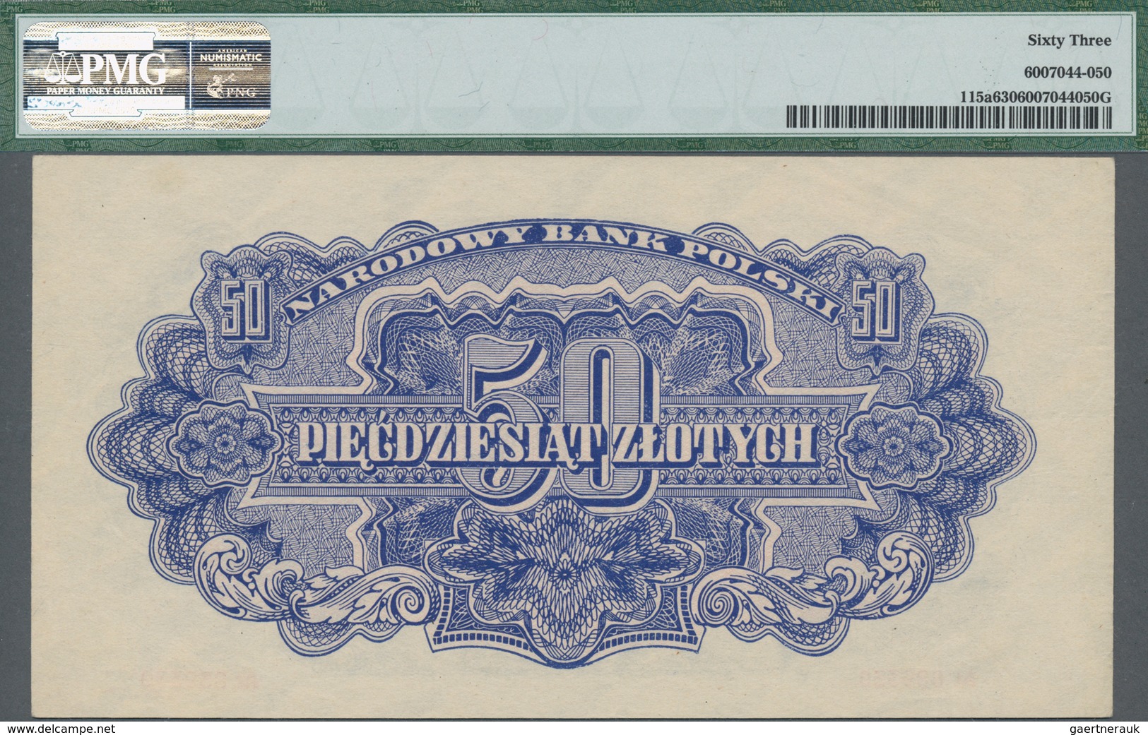 Poland / Polen: 50 Zlotych 1944, Last Word In Text Spelled As "OBOWIAZKOWE"" (correct; Printer: Naro - Pologne