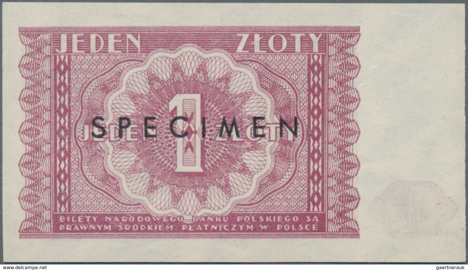 Poland / Polen: Narodowy Bank Polski Pair With 1 And 2 Zlotych 1946 SPECIMEN, P.123s, 124s, Both In - Polen