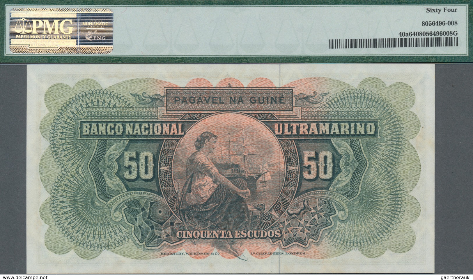 Portuguese Guinea  / Portugiesisch Guinea: Banco Nacional Ultramarino Pair With 50 Escudos 1964 P.40 - Guinée