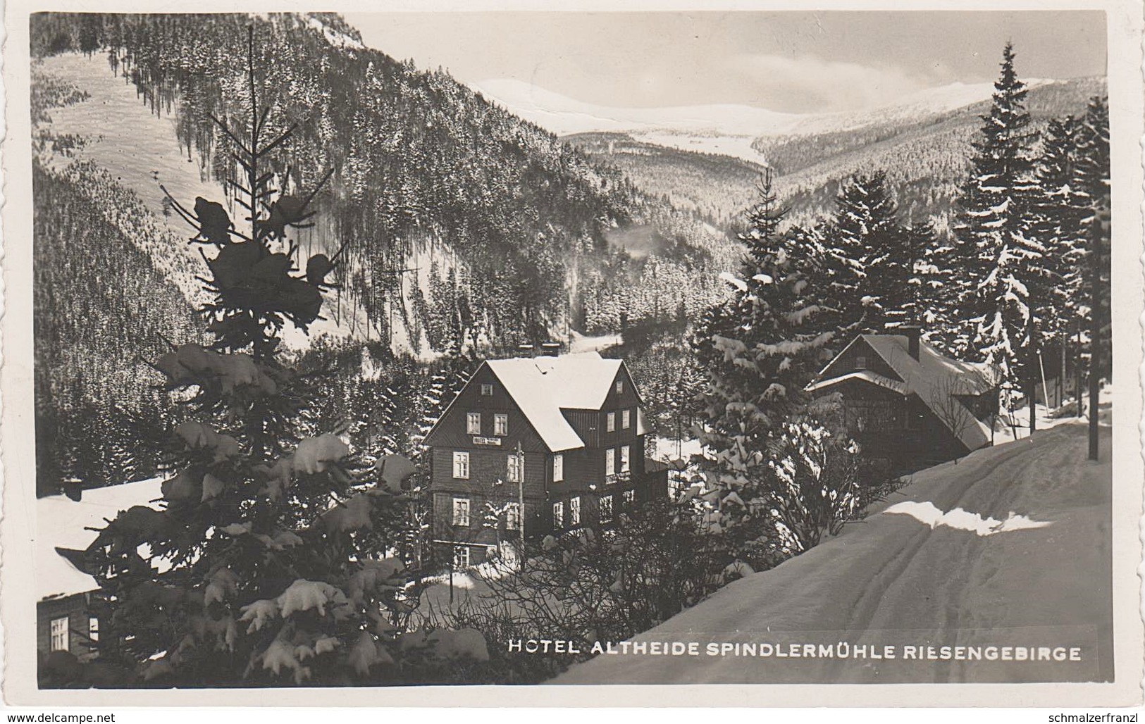 AK Riesengebirge Spindlermühle Spindleruv Mlyn Hotel Baude Altheide Winter Friedrichsthal Bedrichov St Peter Sv Petr - Sudeten