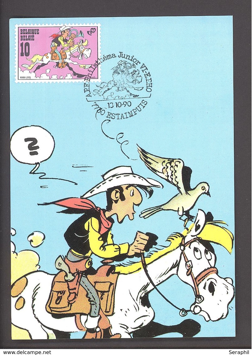 Carte Maximum - Lucky Luke - Timbre N° 2390 - 1990 - 1981-1990