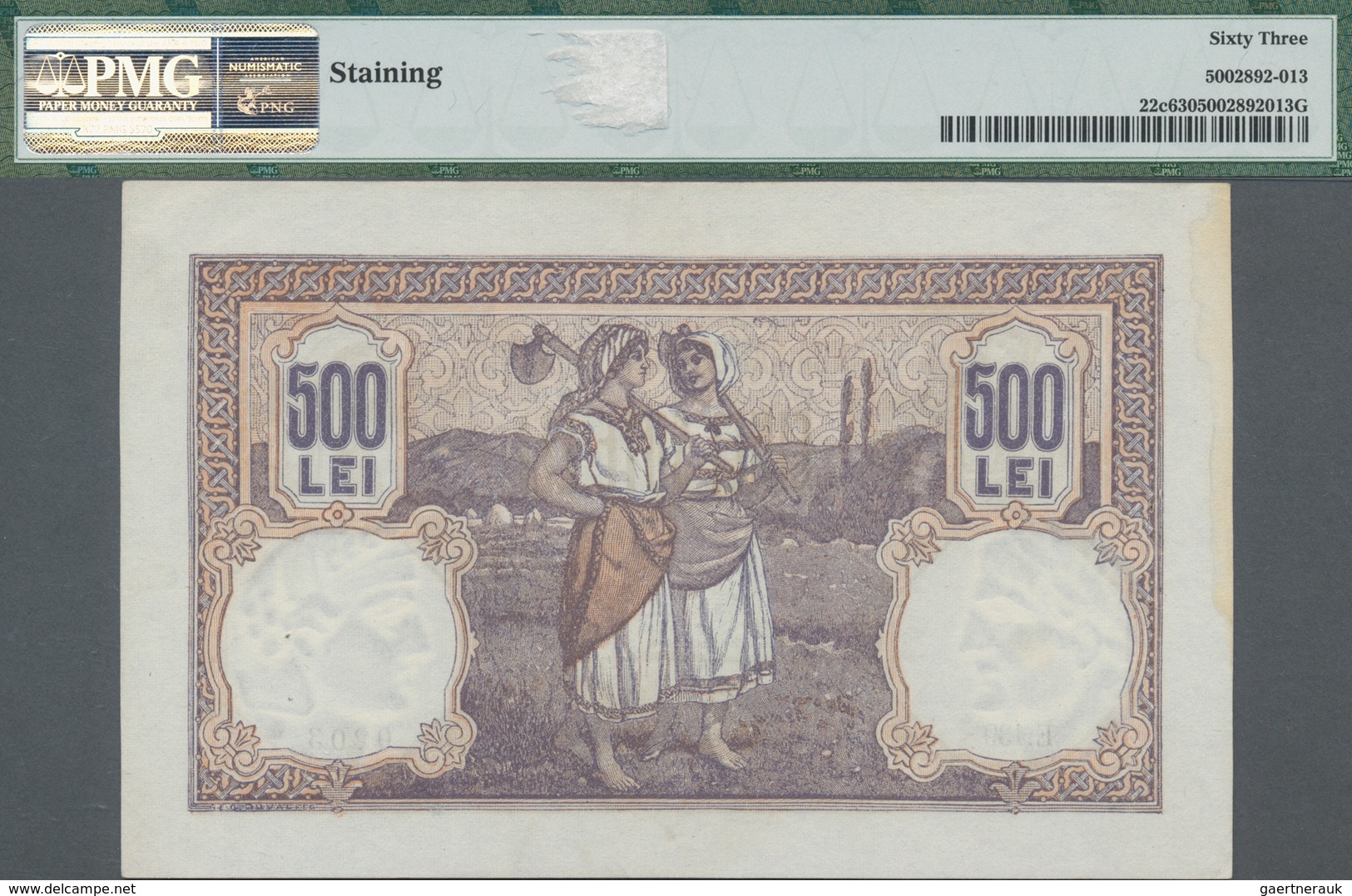 Romania / Rumänien: Banca Naţională A României 500 Lei 1919 With Signature Titles: Guvernator, Direc - Rumänien