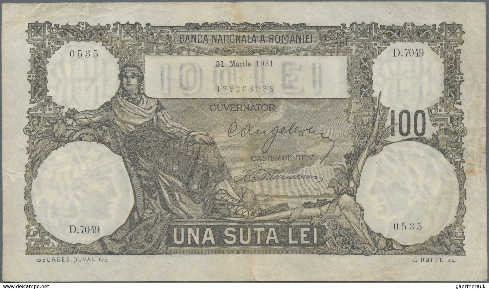 Romania / Rumänien: Banca Naţională A României 100 Lei March 31st 1931, P.33, Nice Original Shape Wi - Rumänien