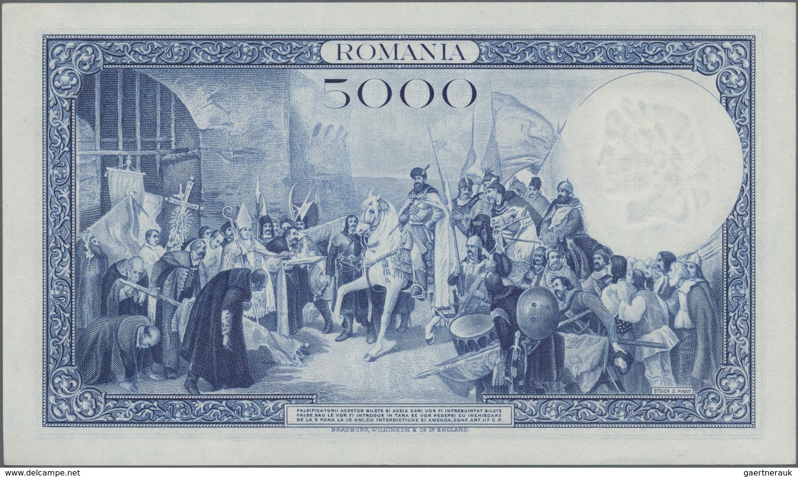 Romania / Rumänien: Banca Naţională A României 5000 Lei 31.03.1931 - Overprint 06.09.1940 (date Of A - Rumänien