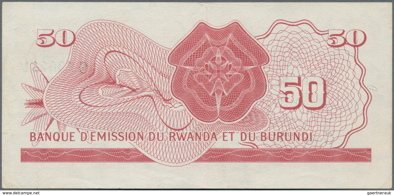 Rwanda-Burundi / Ruanda-Burundi: Banque D'Émission Du Rwanda Et Du Burundi 50 Francs 1960, P.4, Grea - Ruanda-Burundi