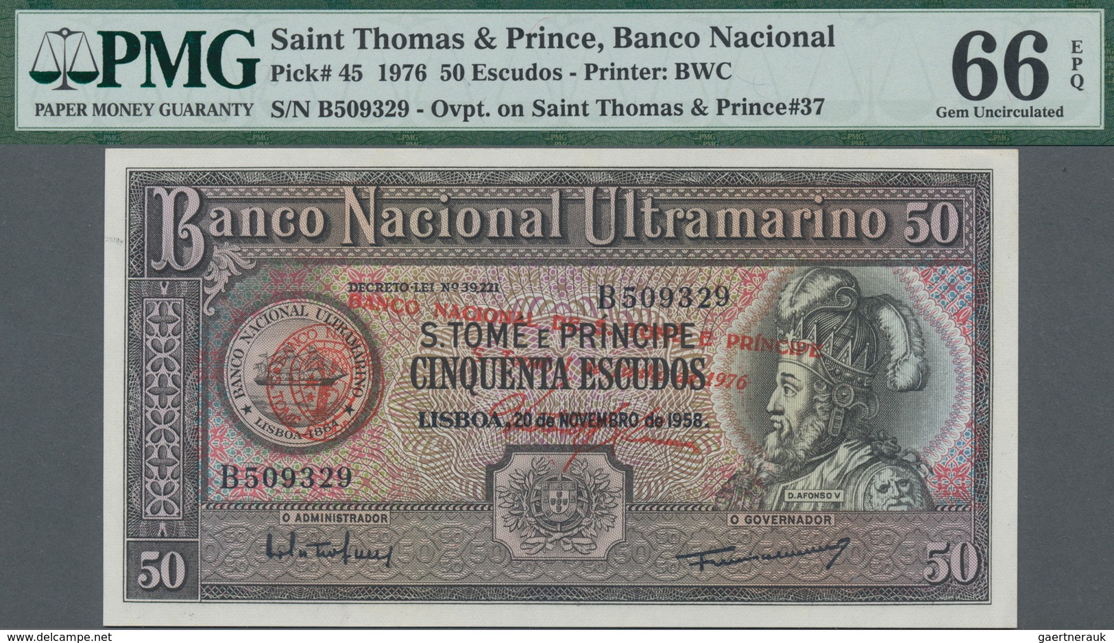 Saint Thomas & Prince / Sao Tome E Principe: Banco Nacional Ultramarino Pair With 20 And 50 Escudos - Sao Tomé Et Principe