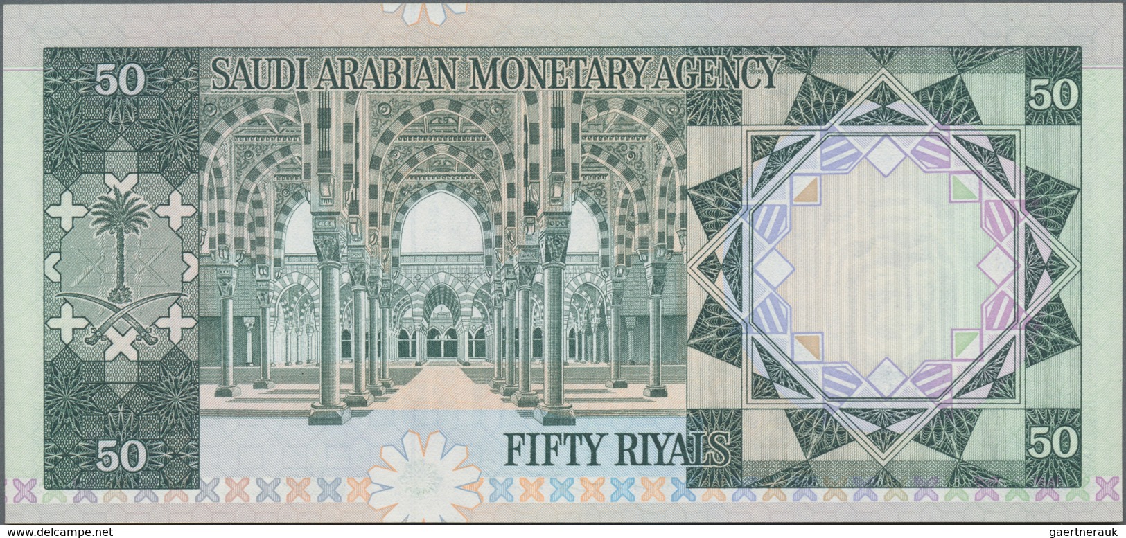 Saudi Arabia  / Saudi Arabien: Saudi Arabian Monetary Agency 50 Riyals AH1379 (1961-76), P.19 In Per - Arabie Saoudite