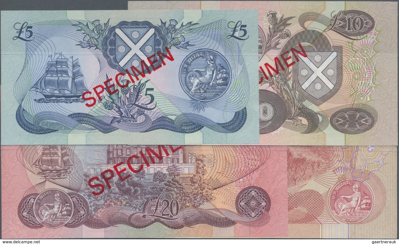 Scotland / Schottland: Bank Of Scotland Set With 4 Specimens Series 1993 And 1994 With 5 Pounds 1994 - Autres & Non Classés